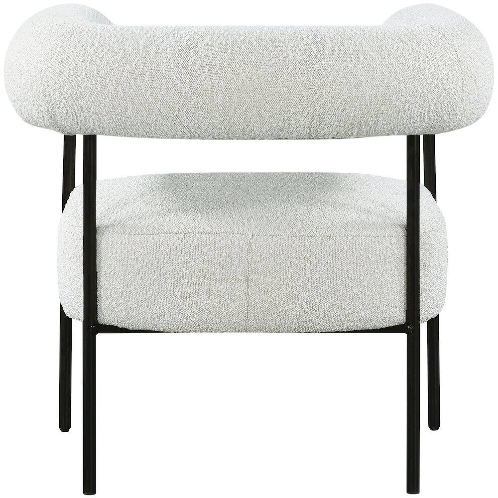 Alt View 2. Meridian Furniture - Blake Cream Boucle Fabric Accent Chair - Beige.