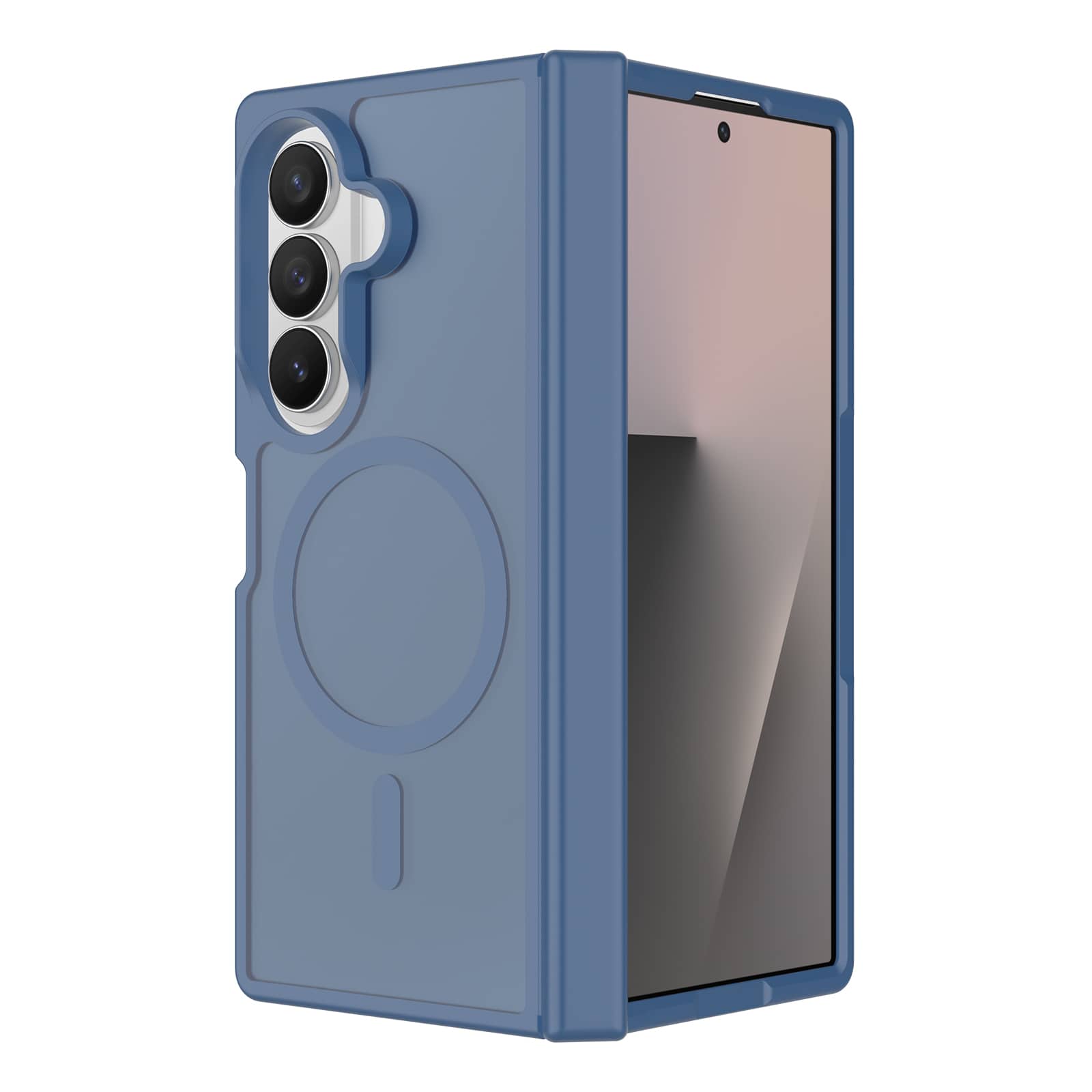 Dteck - Shockproof Translucent Case for Samsung Galaxy Z Fold8 Ultra, Slim Matte Magnetic Protective Cover with Hinge Protection - Darkblue price history on PriceWatchPro