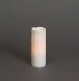 BreeBe - LED Dripping Wax Pillar Candles (Set of 3) - White