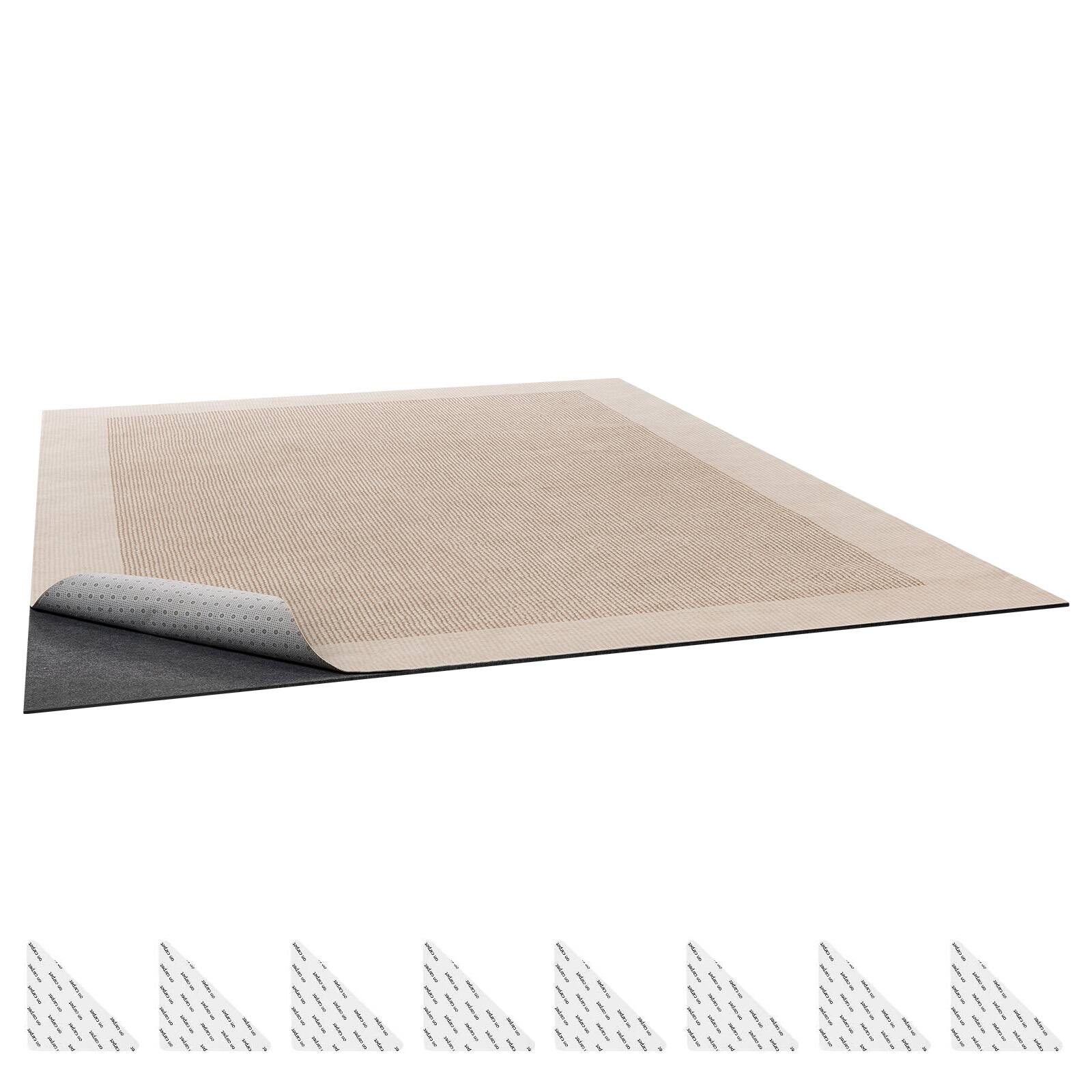 Front. VEVOR - Rug Pad 10 x 14 ft, Non-slip Carpet Area Pad, Rug Mat Padding with Dual Surface Felt Cushion & Rubber Gripper - Light Gray.
