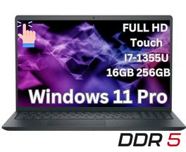 Dell - Upgraded - 15.6" 2K Touchscreen Laptop - Intel 13th Generation Core i7 1355U 2023 - 16GB Memory - 256 GB Storage-Windows 11 Pro - Black