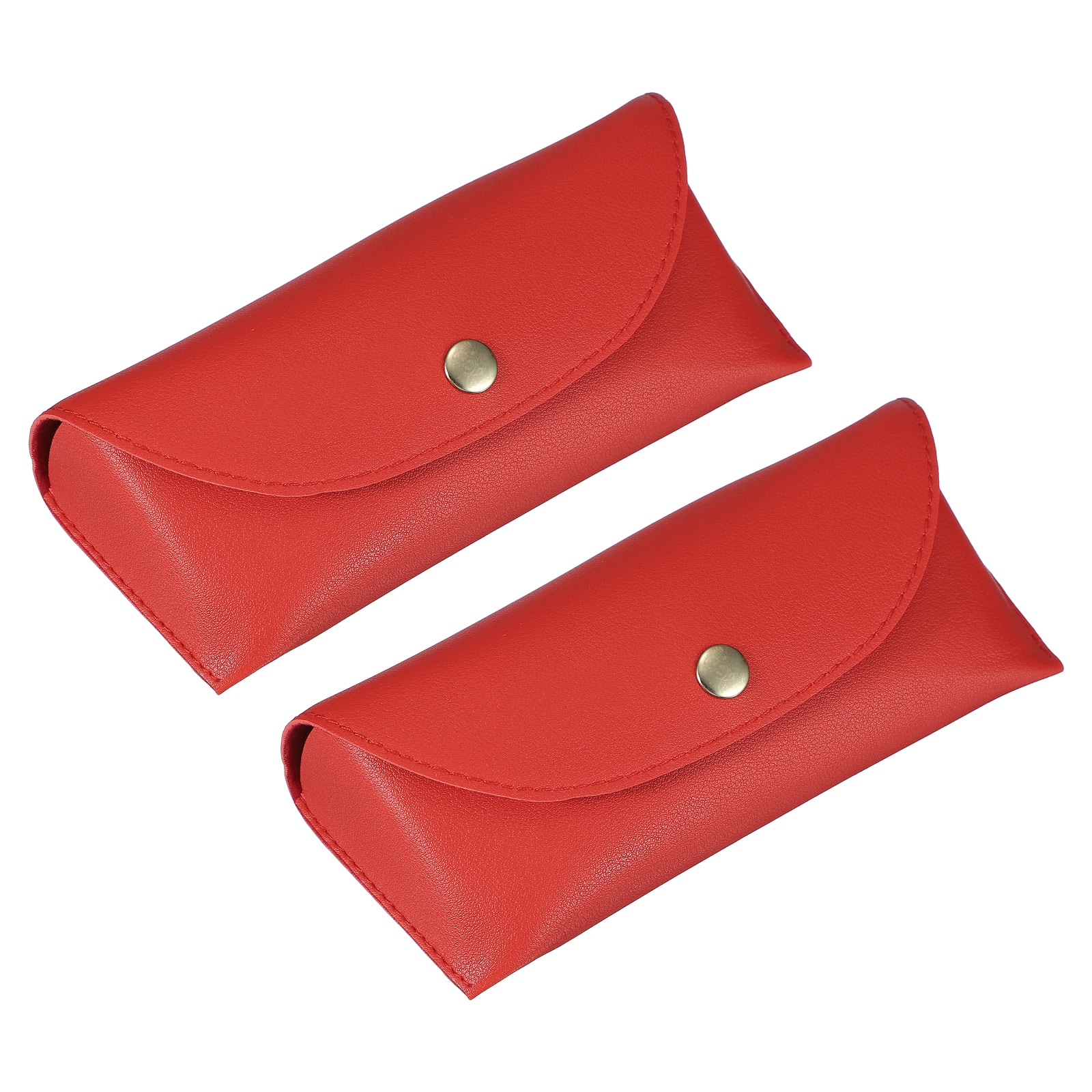"Unique Bargains - 2pcs Leather Eyeglass Case 6.9x1.5x2.8"" with Cleaning Cloth for Sunglasses - Red" price history on PriceWatchPro