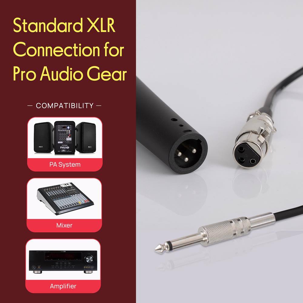 Standard XLR Connection for Pro Audio Gear | COMPATIBILITY: PA System, Mixer, Amplifier