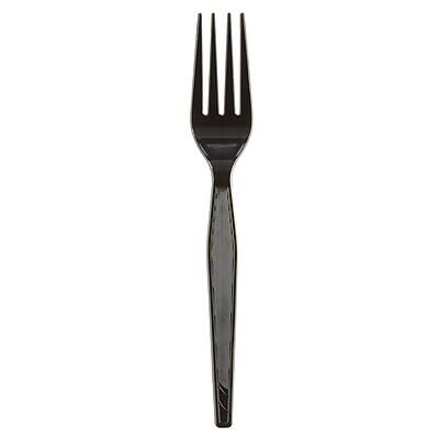 Alt View 3. Dixie - Plastic Fork, Heavy-Weight, 1000/Carton - Black.