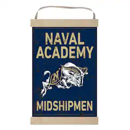 Jardine - Midshipmen Faux Rust Banner Sign - Navy