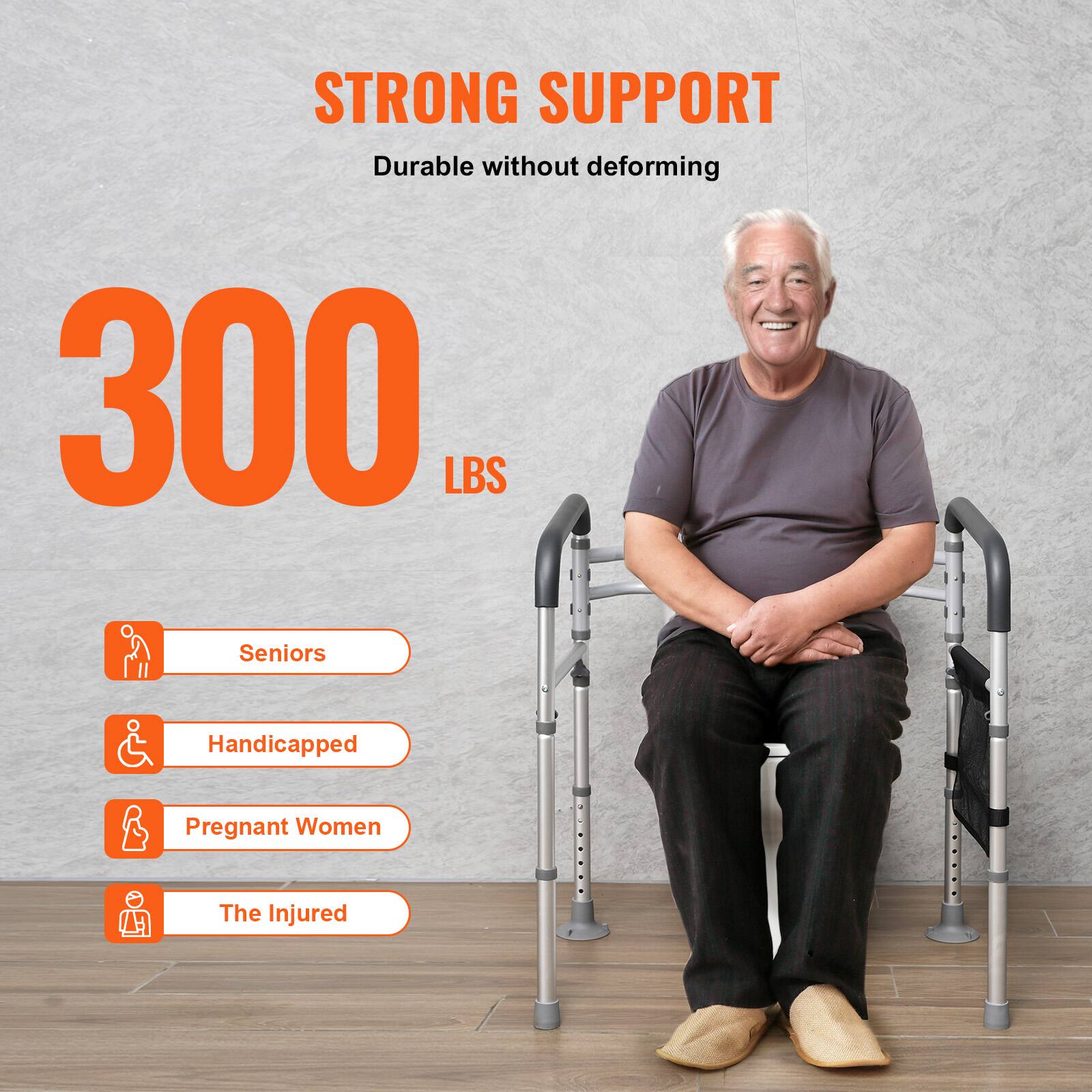 STRONG SUPPORT
Durable without deforming
300 LBS
Seniors
Handicapped
Pregnant Women
The Injured