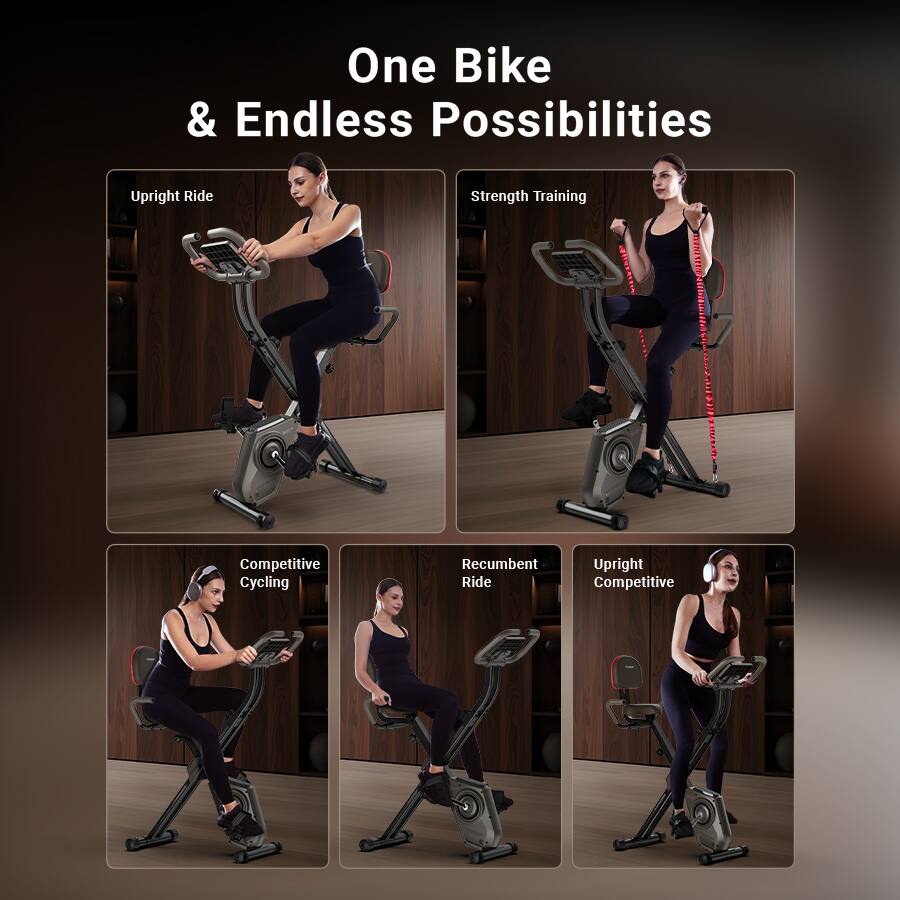 One Bike & Endless Possibilities

- Upright Ride
- Strength Training
- Competitive Cycling
- Recumbent Ride
- Upright Competitive