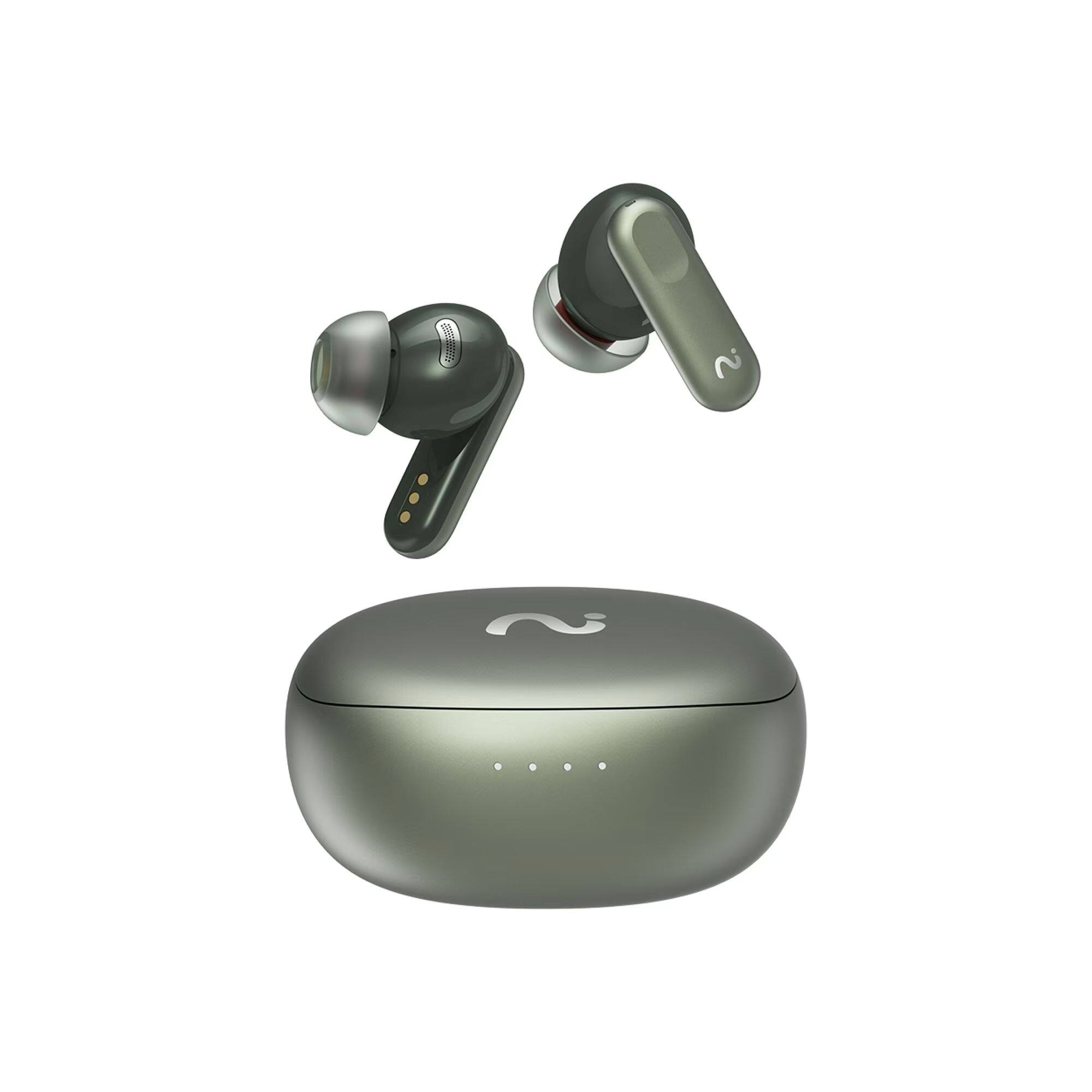 Front. VIAIM - Nano+ AI Voice Recorder Earbuds-Meeting Assistant with Transcription, Flash Record, To-Do Lists & Summaries with ChatGPT - Green.