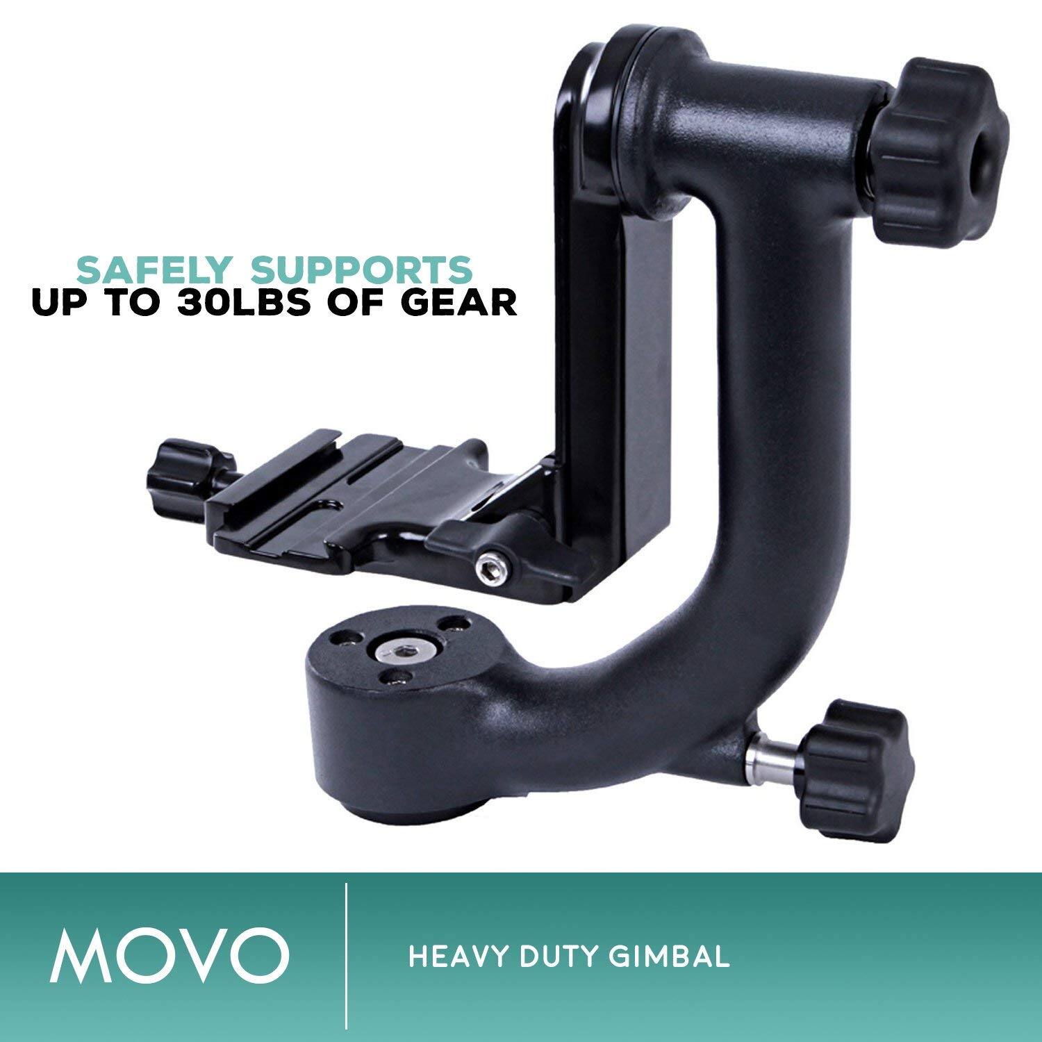 SAFELY SUPPORTS UP TO 30LBS OF GEAR

MOVO

HEAVY DUTY GIMBAL
