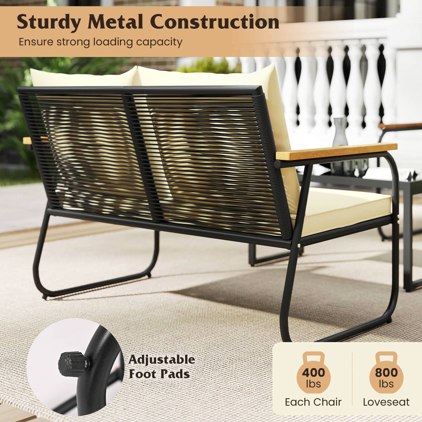 Sturdy Metal Construction Ensures strong loading capacity Adjustable Foot Pads 400 lbs 800 lbs Each Chair Loveseat
