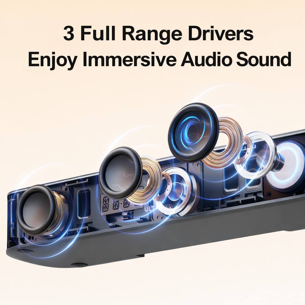 3 Full Range Drivers  
Enjoy Immersive Audio Sound