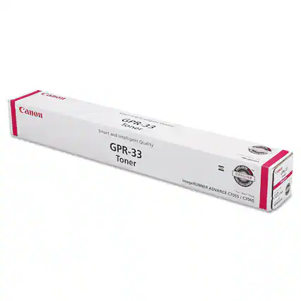 Canon GPR-33 Toner
Smart and Intelligent Quality
GPR-33 Toner Magenta
GENUINE
imageRUNNER ADVANCE C7055 / C7065
For: Pour: Para: