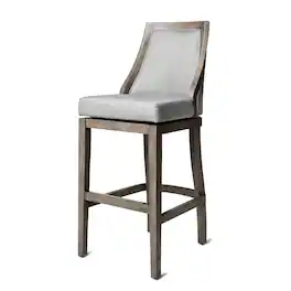 Maven Lane - 31" Vienna Bar Stool Finish with Fabric Upholstery - Reclaimed Oak