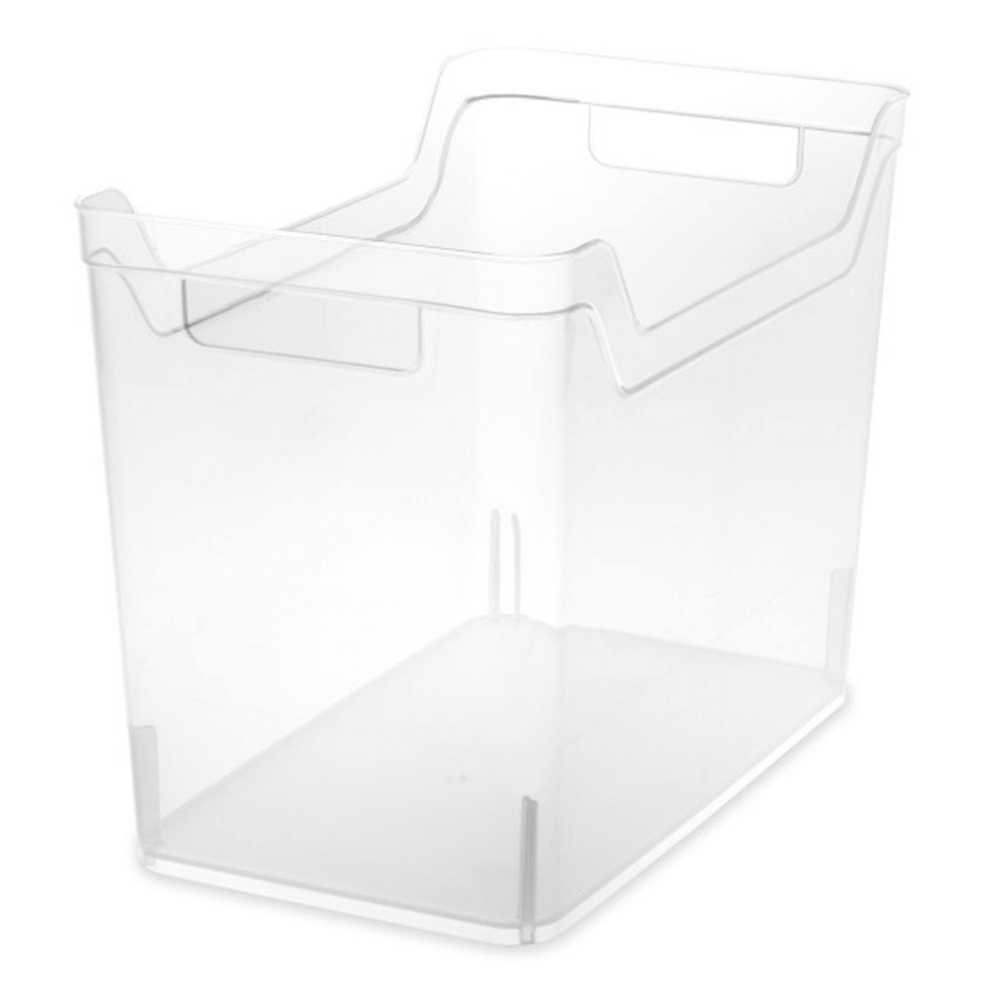 Front. Sterilite - Sterilite Medium Shelf Home Storage Organizing Plastic Container, 6 Pack, Clear - Clear.
