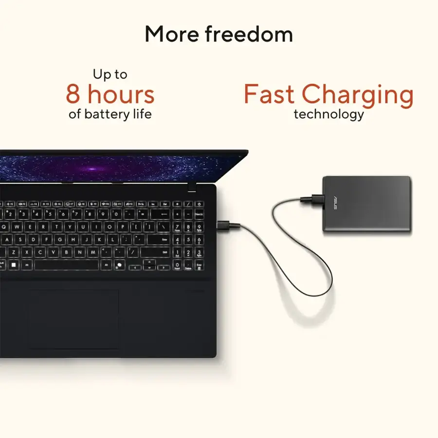More freedom Up to 8 hours of battery life Fast Charging technology I ... a 2 -. 3 - I 4 .. . 5 O.. No . . 7 8 . - 9 & - o a s . - - I a . , I . - ALE Q W E R T Y U I o F I I I 7 I 0 - A 5 D F G H J  L : - 4 5 5 2 x C V B N M / 1 1 - 2 3 - - . .  - - a 0 - - . nte