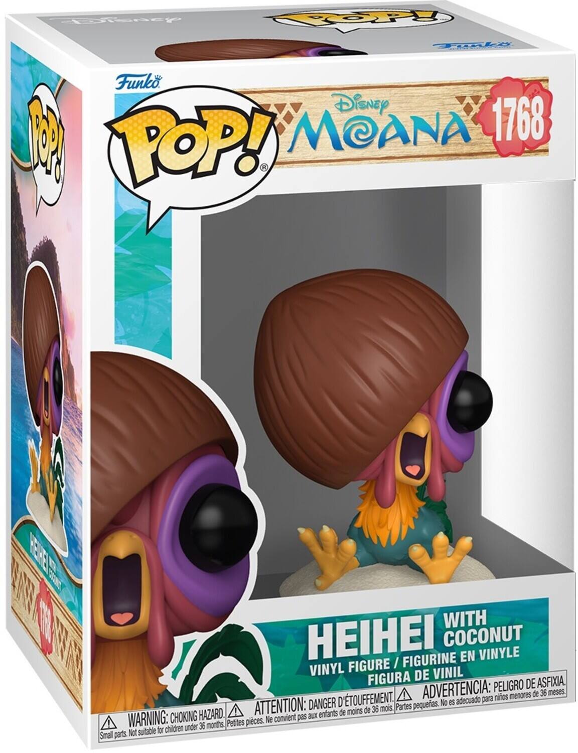 Coeney FOPY nle Funko Disney 1 MOANA 1768 POP! ENEF A SOON WITH NYA HEIHEI COCONUT FIGURINE EN VINYLE FIGURE / VINYL DE VINIL FIGURA PELIGRO DE ASFIXIA. D'TOUFFEMENT. ADVERTENCIA: para niños menores de 36 meses. DANGER D'petits. No es adecuado HAZARD. ATTENTION: enfants de moins de 36 mois Partes WARNING: CHOKING Ne convient pas aux under 36 months Petites pièces. Not suitable for children Small parts