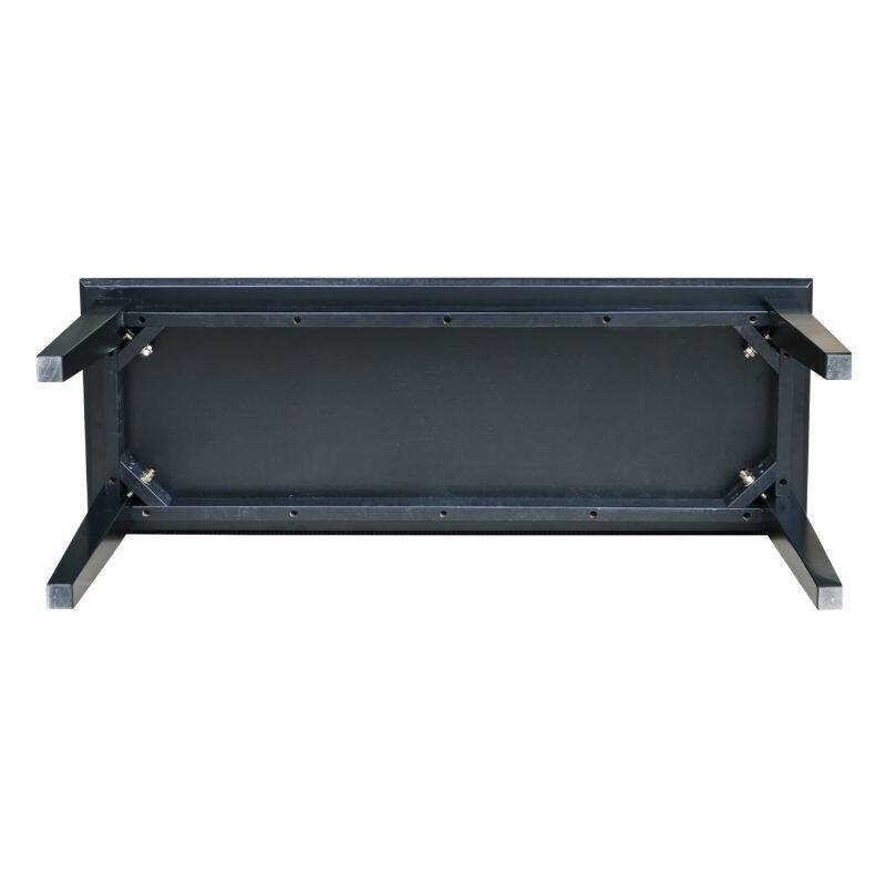 Back. Hivvago - Solid Wood Entryway Accent Bench in Finish - Black.