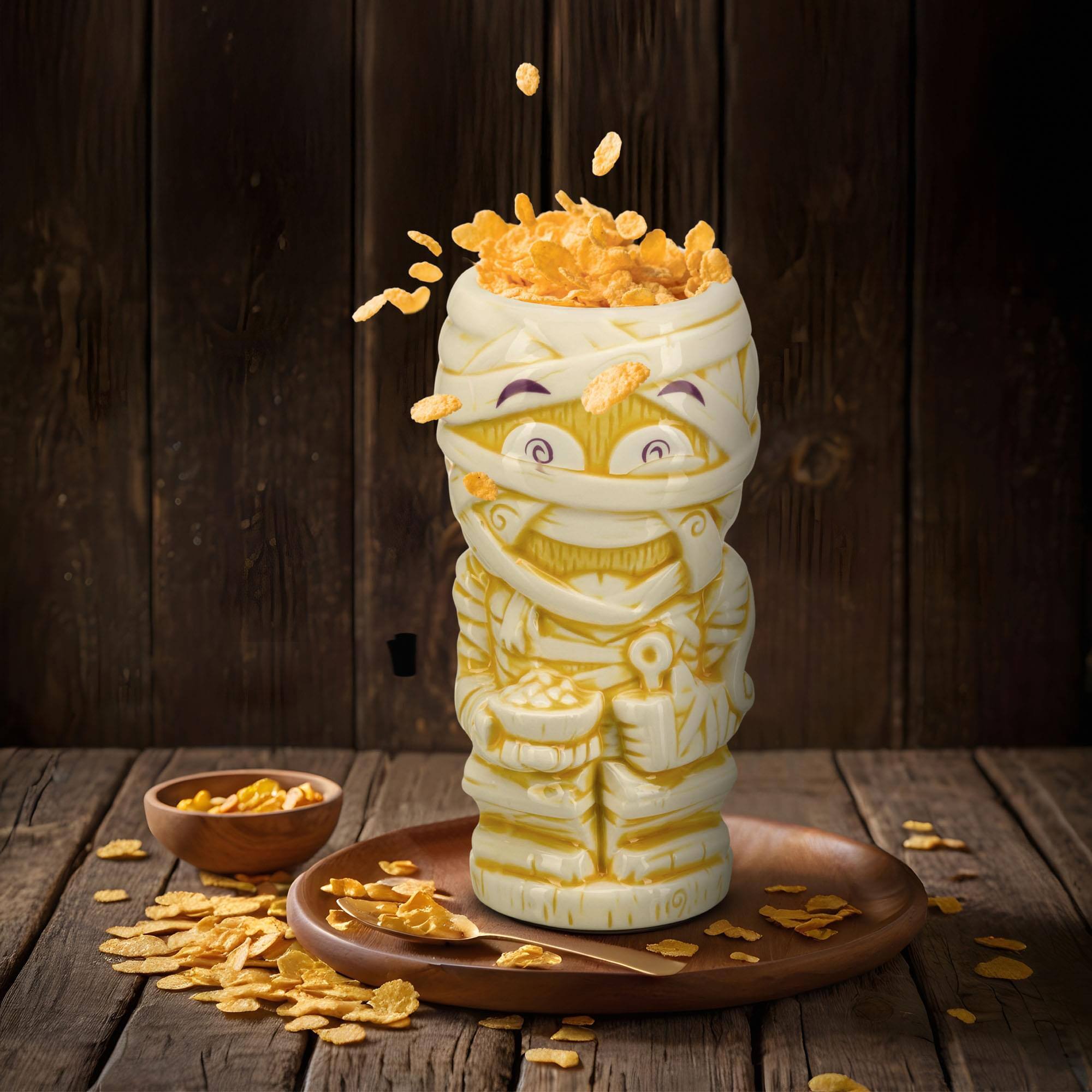 Alt View 1. ThinkGeek - Geeki Tikis Monster Cereals Yummy Mummy Ceramic Mug | Holds 16 Ounces - White.
