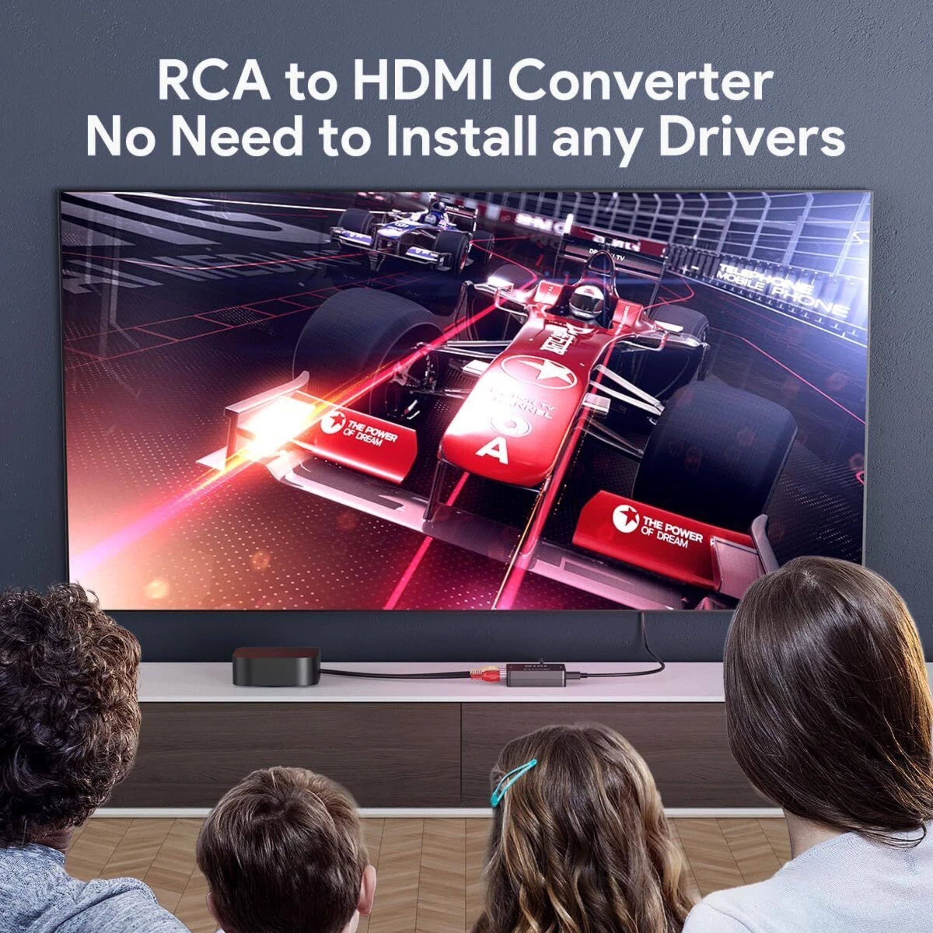 RCA to HDMI Converter  
No Need to Install any Drivers