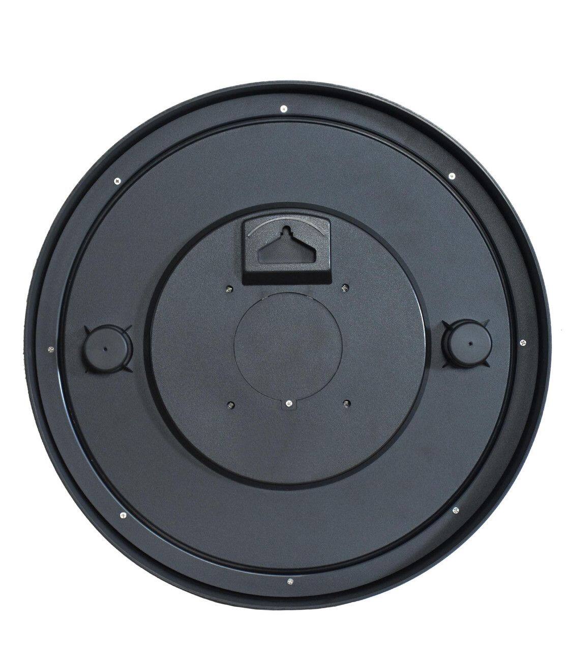 Left. Seiko - Seiko 16" Splash Resistant Outdoor Wall Clock - Black - Black.