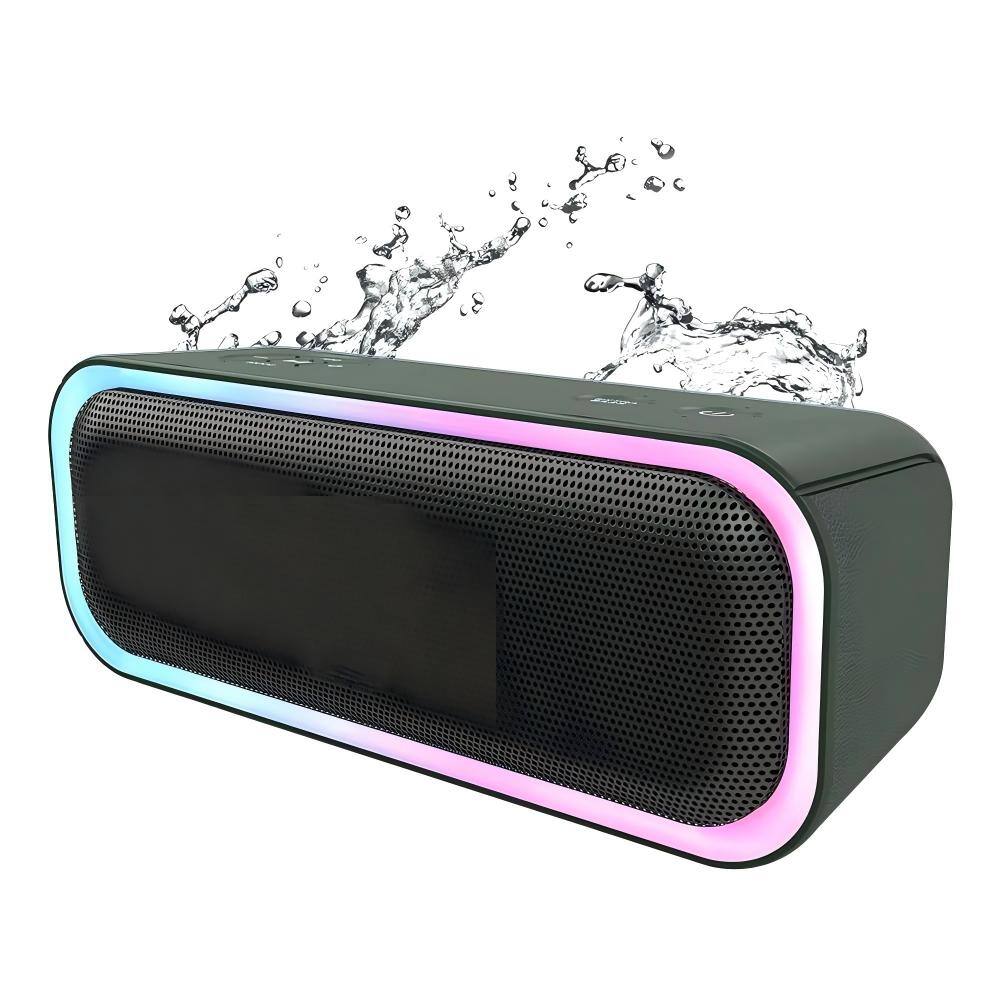 Front. Luckbyte - Portable Wireless Bluetooth Speaker with Deep Bass IPX6 Waterproof TWS Party Speaker.