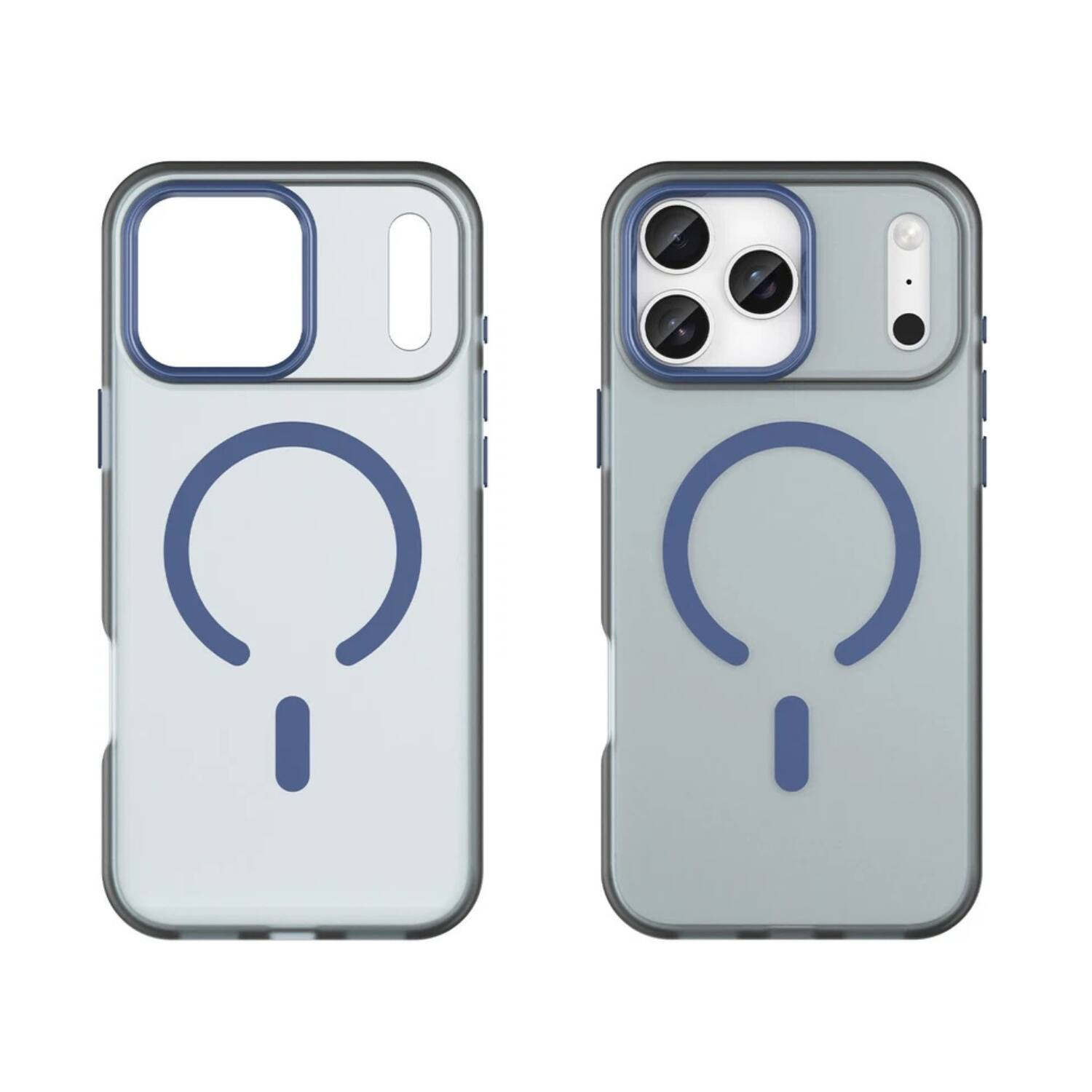 Angle. Stock Preferred - iPhone 17 Pro Max Case Soft TPU MagSafe Matte Cover DarkBlue - DarkBlue.