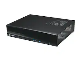 SilverStone - ML03B Micro ATX HTPC Case, Black Aluminum, 0.8mm SECC - Black