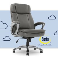 Serta - Fairbanks Bonded Leather Big and Tall Executive Office Chair - Gray - Front_Zoom