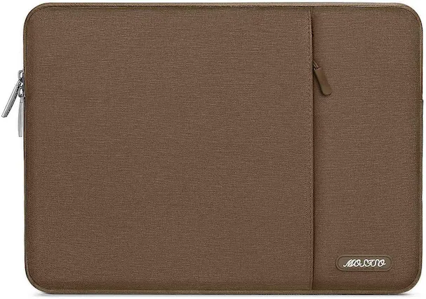Front. mosiso - Laptop Case 13-13.3 inch Laptop Sleeve Fit with MacBook Air/Pro 13/Pro 14 HP Dell ASUS Lenovo Sleeve Bag with Pocket - Light Brown.