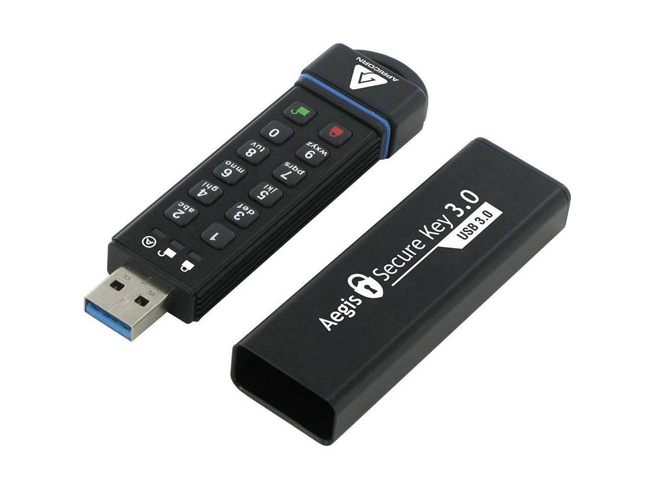 APRICORN V  
0 A tur 8 6 wxyz 9 mno 7 pqrs 4 ghi I! 5 2 abc 3 def P 3.0 3.0 A 1 Key USB S Secure 6 I Aegis