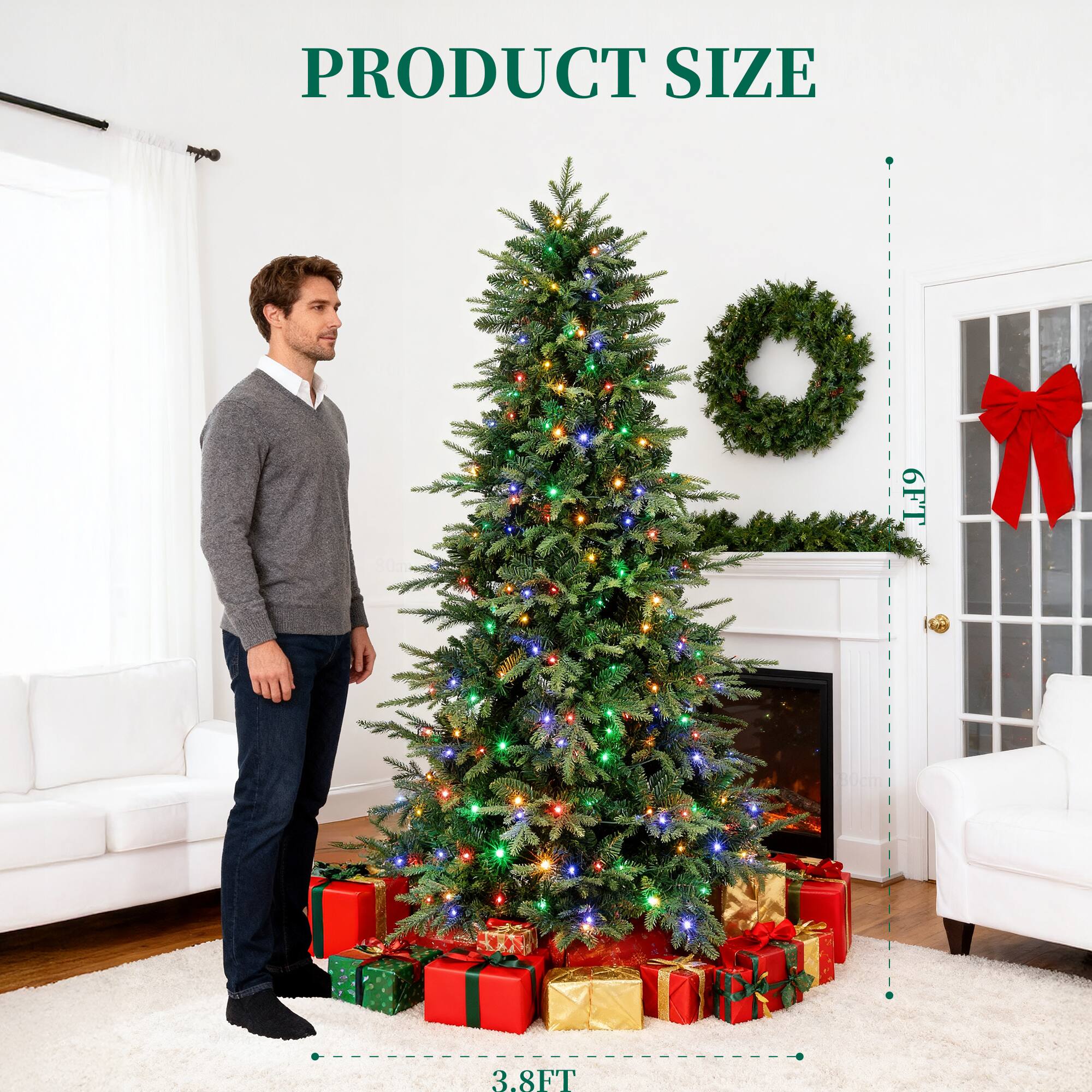 PRODUCT SIZE  
6FT  
3.8FT