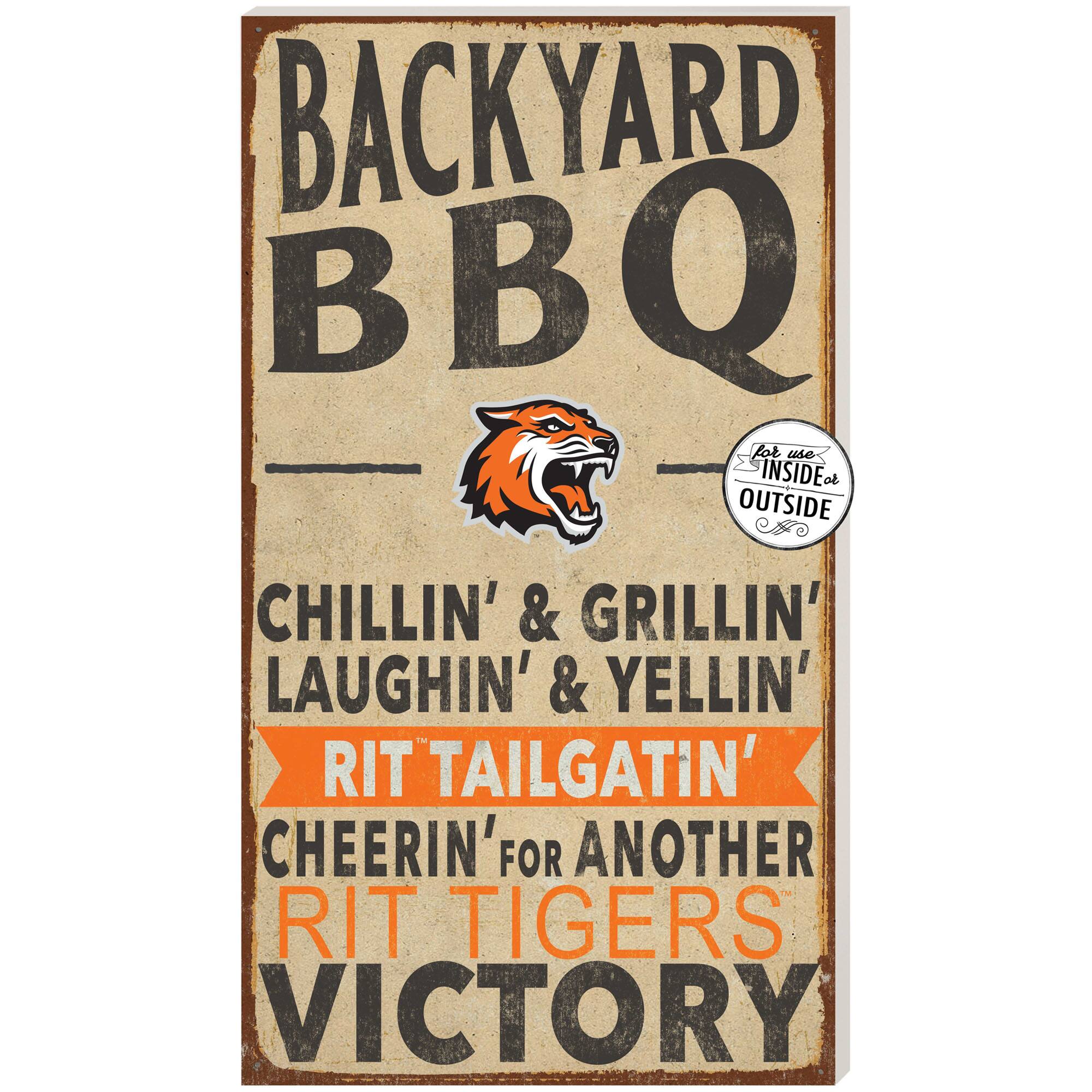 Brown Rochester Institute of Technology Tigers 11'' x 20'' Indoor/Outdoor BBQ Sign