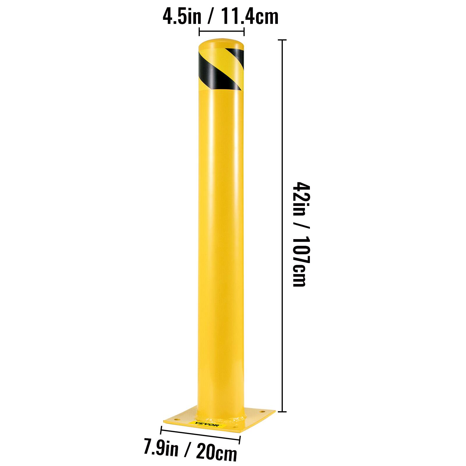4.5in / 11.4cm  
42in / 107cm  
7.9in / 20cm