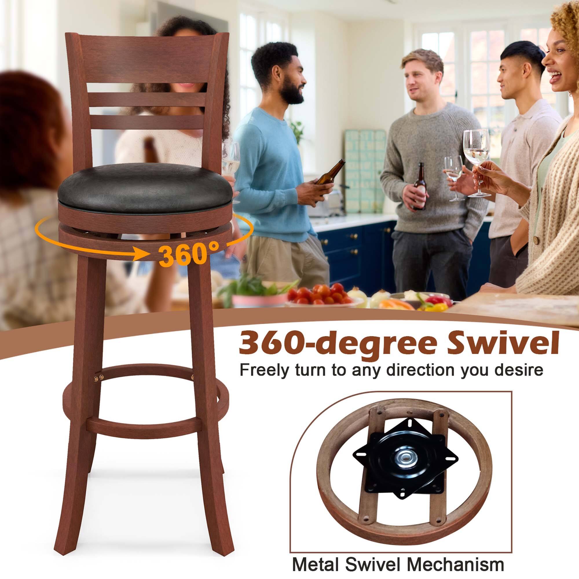 360-degree Swivel: Freely turn to any direction you desire. Metal Swivel Mechanism.