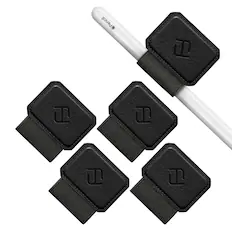 Front. Kitcheniva - Elastic Adhesive Sleeve Pen Loop Holder For Apple Pencil And Stylus Pens Pack Of 4 Black - Black.
