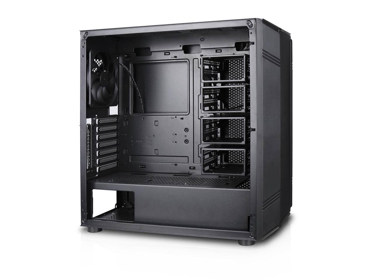 Alt View 4. Rosewill - Rosewill Helium NAS Case, Mesh Panel, 4x 140mm Fan, Black - Black.
