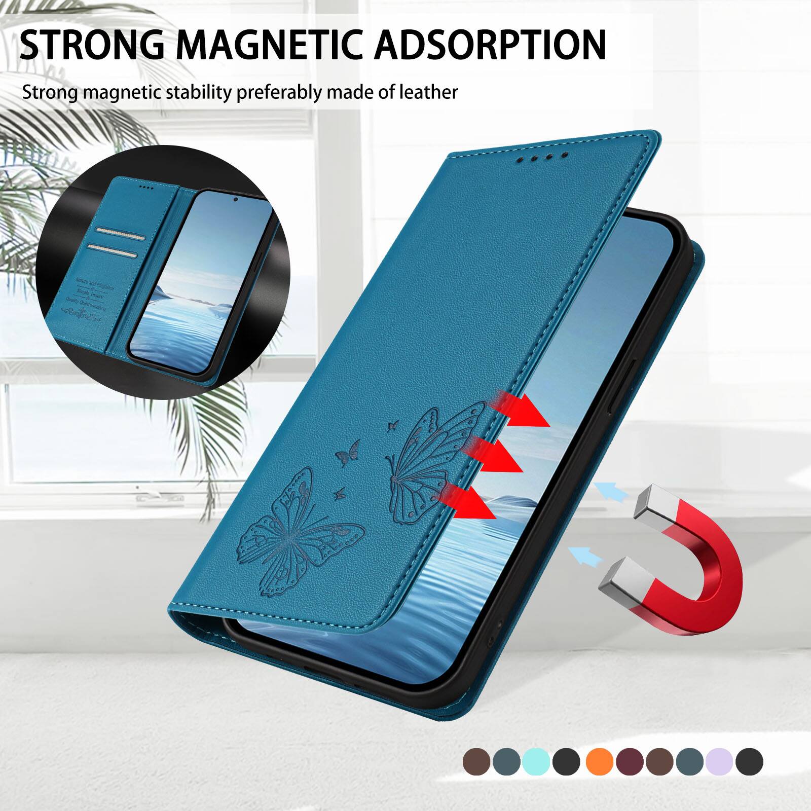 STRONG MAGNETIC ADSORPTION  
Strong magnetic stability preferably made of leather