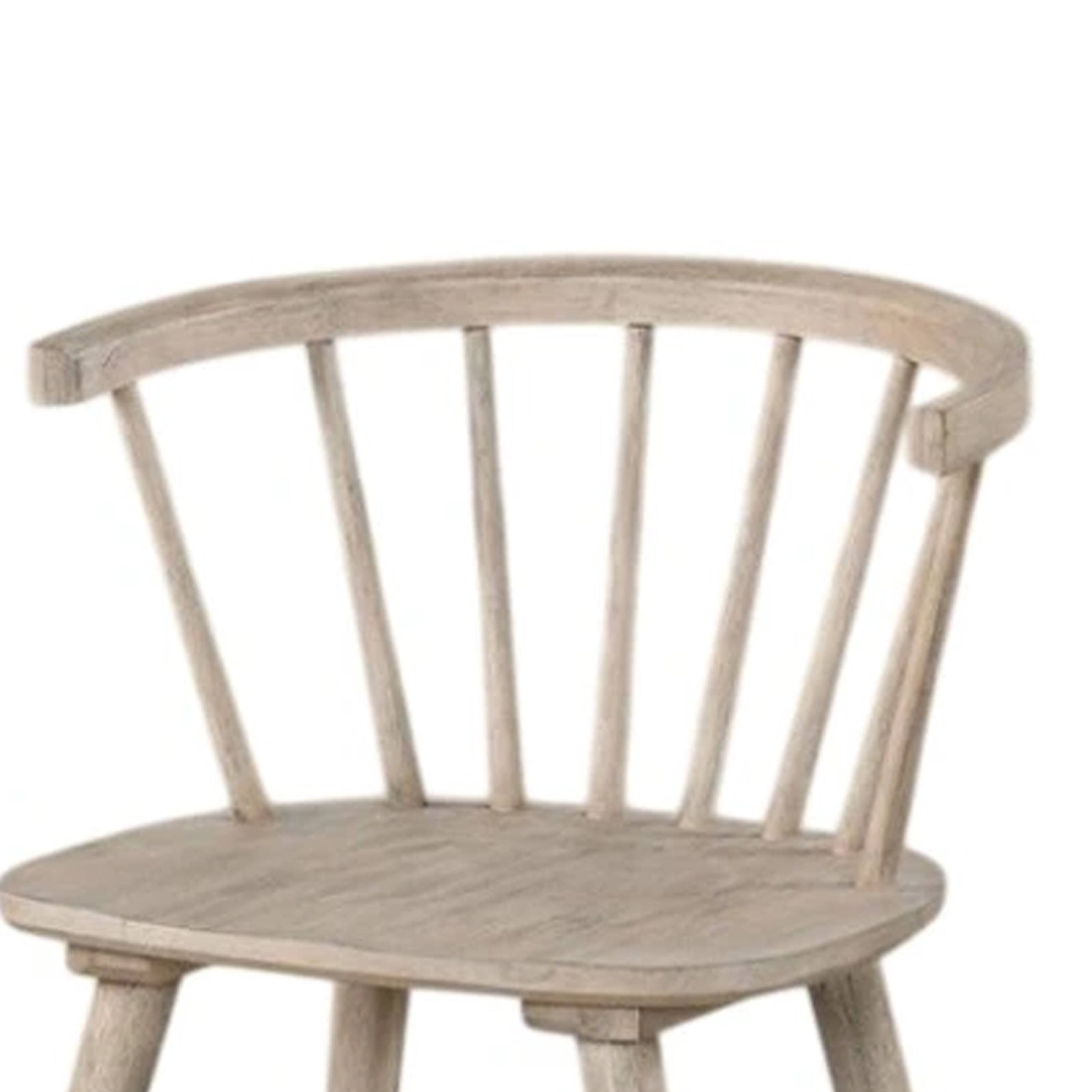 Alt View 2. Manhattan Lane - Yely Dining Chair Set of 2, Spindle Back and Shaker Legs - Natural Oak Brown.