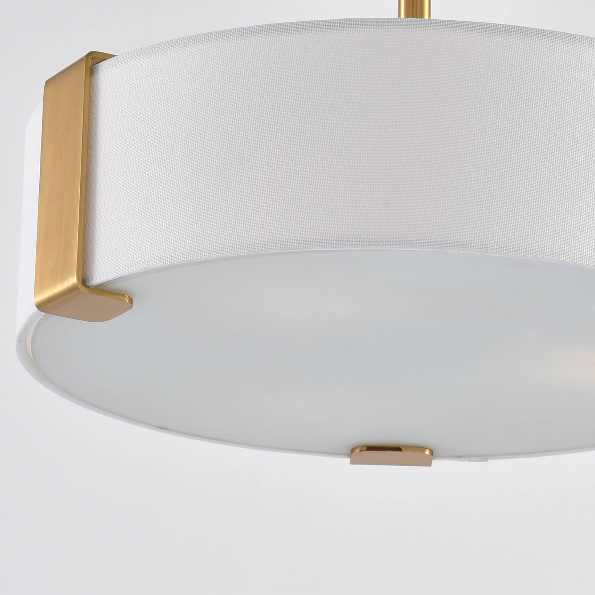 Alt View 6. Parrot Uncle - 14” Gold Semi-Flush Mount Ceiling Light - Gold.