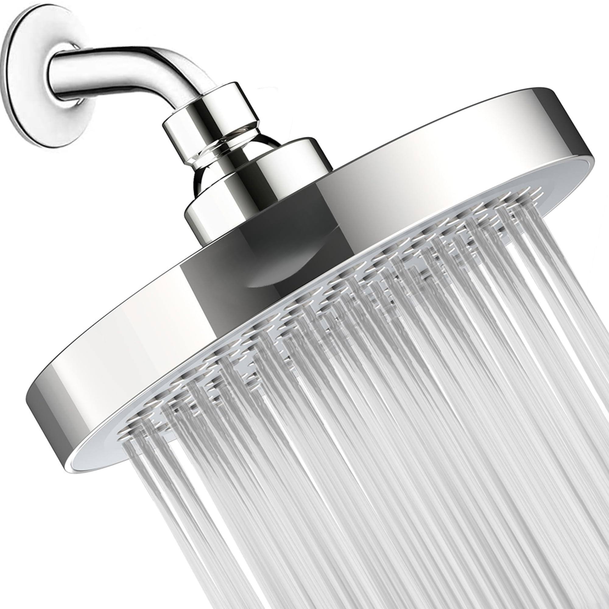Paradigms Interiors - Shower Head High Rain Luxury Bathroom Showerhead With Plated Finish Adjustable Angles Anti clogging Silicon - Smart Polished Chrome