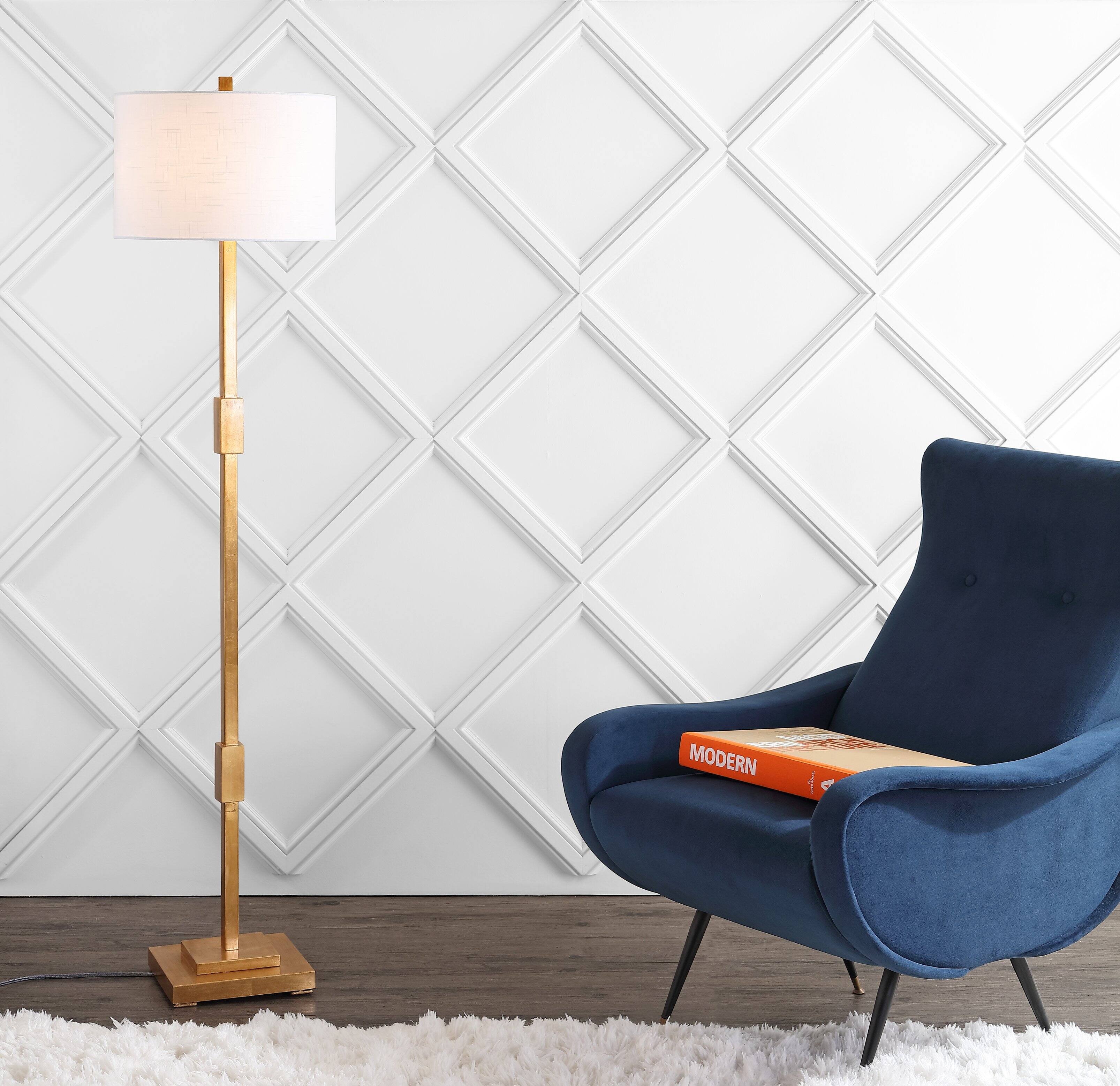 Alt View 1. Jonathan Y - Windsor 61.5" Resin/Metal LED Floor Lamp, Gold Leaf - Gold Leaf.