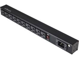 StarTech.com - 10 Outlet 1U Rackmount PDU, 125V/16A, NEMA 5-20P In, 5-15R/20R Out, UL Listed, 8ft Cord (RKPW101920) - Black