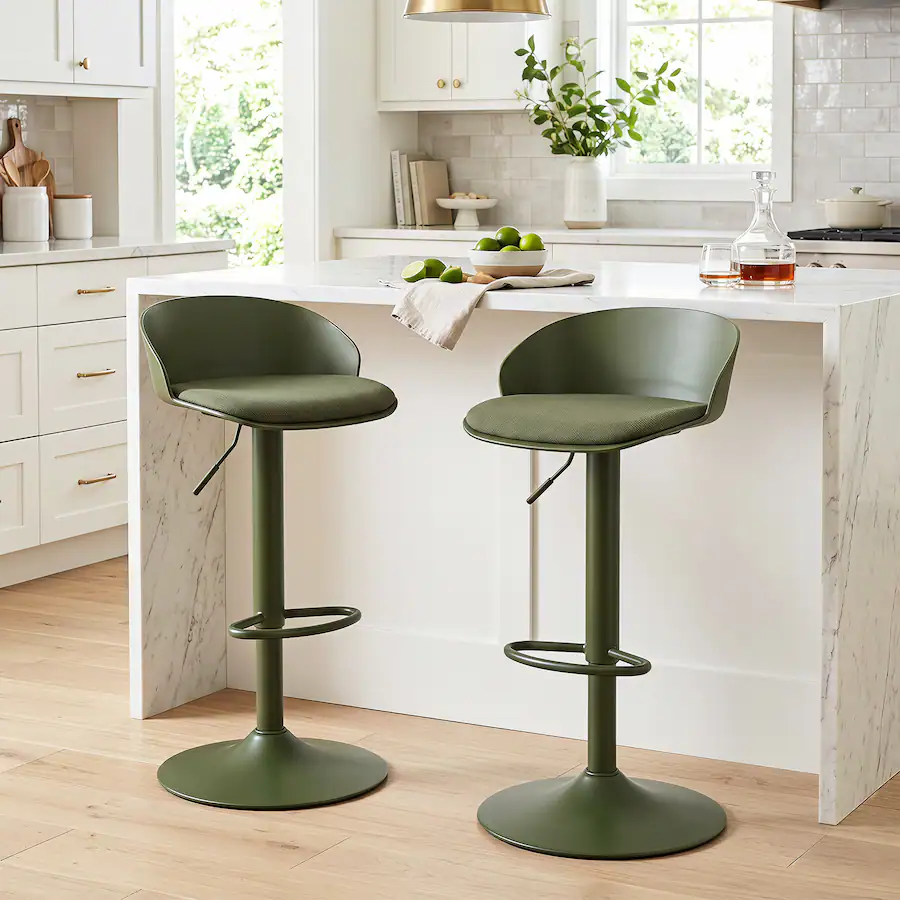 Backrest Stool Gymax Set of 4 Adjustable Swivel Bar Stools w/ Back & Footrest Loads ...