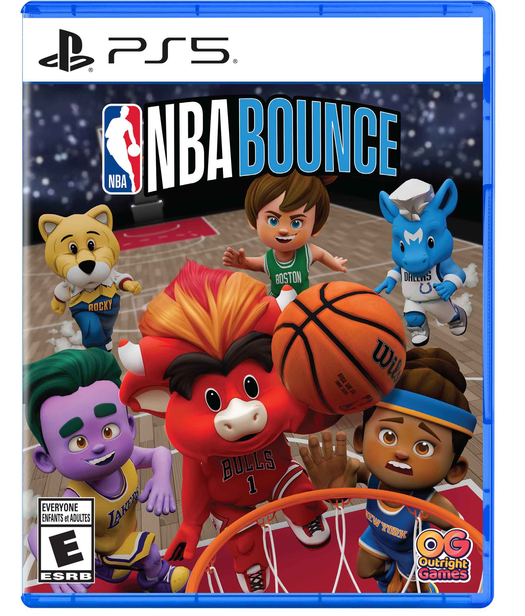 PS5 NBA Bounce is a video game that is suitable for both children and adults. The game is rated E for Everyone by the ESRB. It features the Boston Bulls team and their mascot, Rocky, as well as other characters. The game is available on the PlayStation 5 console.