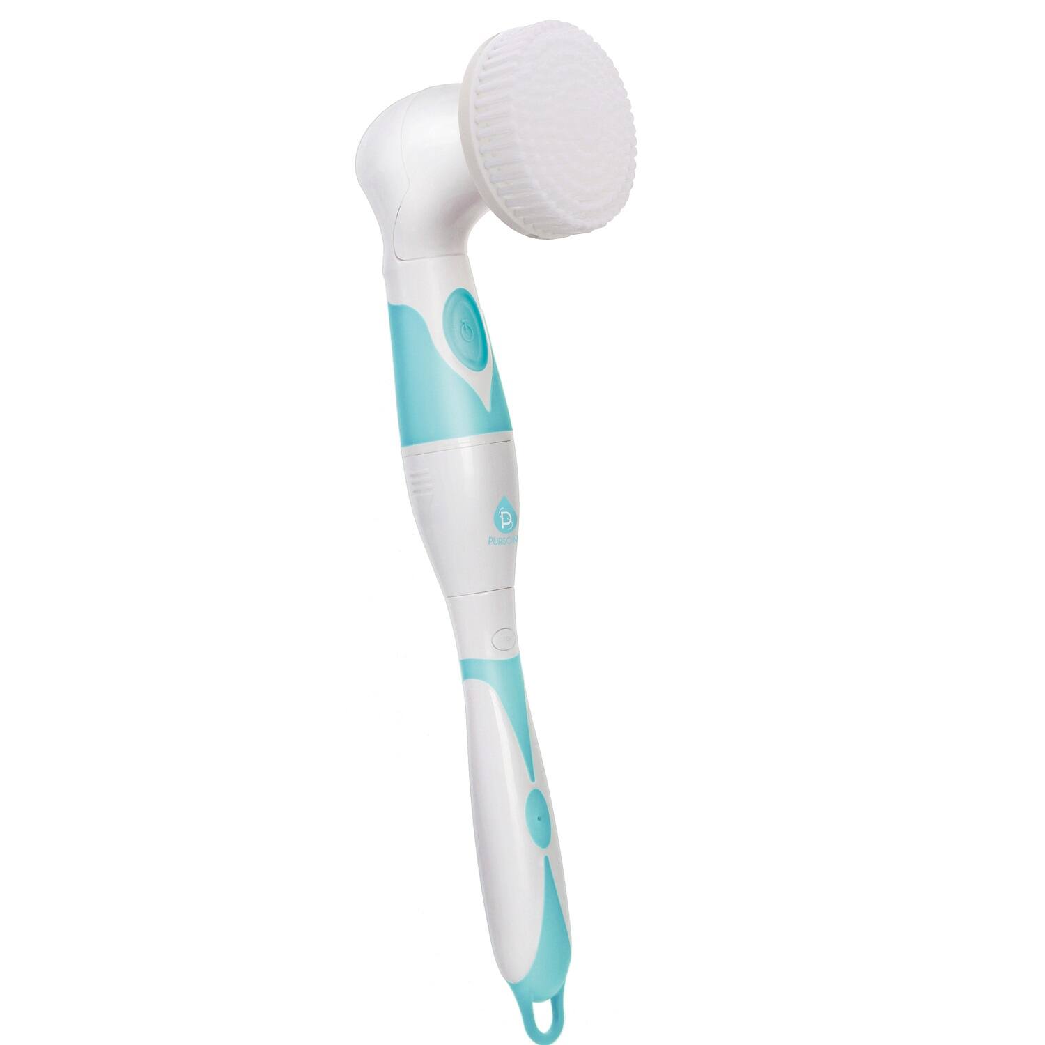 Front. Pursonic - Advanced Facial & Body Cleansing Brush With Extended Handle - White.