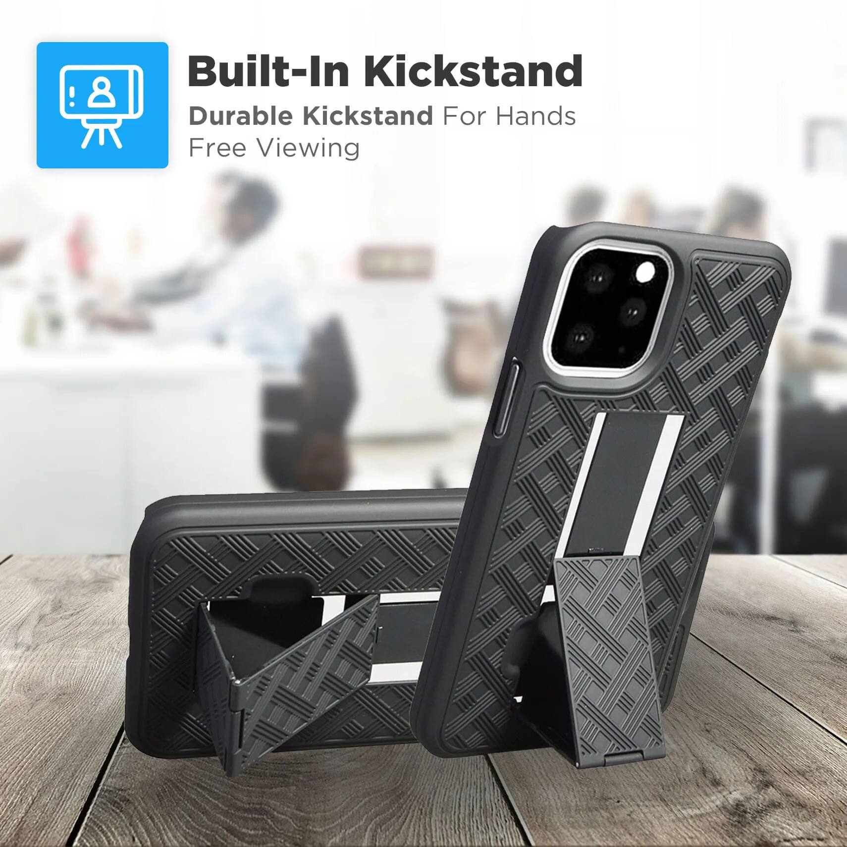 Built-In Kickstand  
Durable Kickstand For Hands Free Viewing