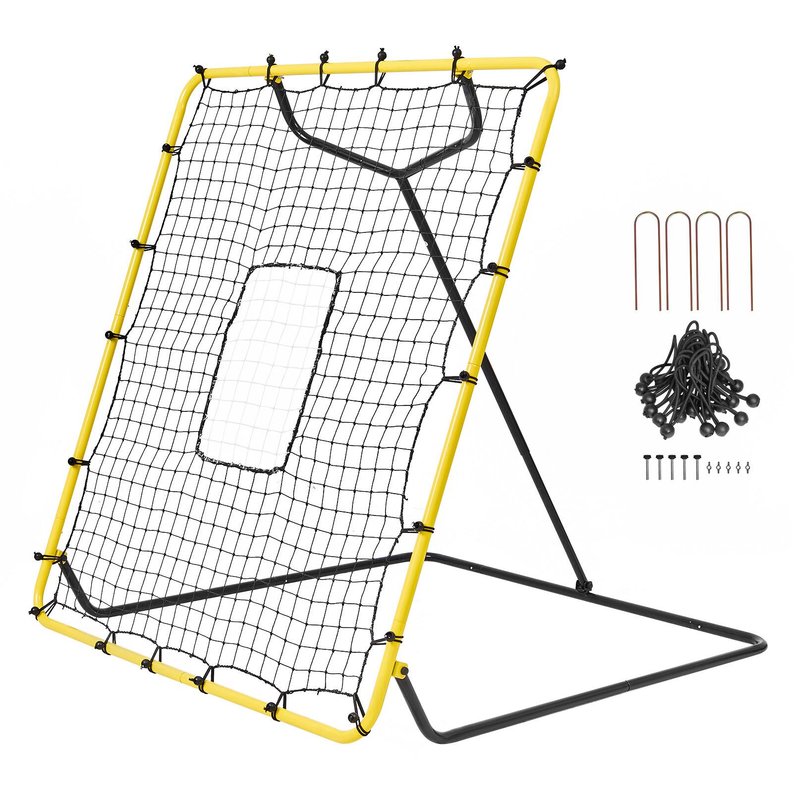 Alt View 5. VEVOR - Baseball And Softball Rebounder Net, 4 x 4.5 Feet PitchBack Baseball Nest for Pitching and Fielding Training - Yellow.