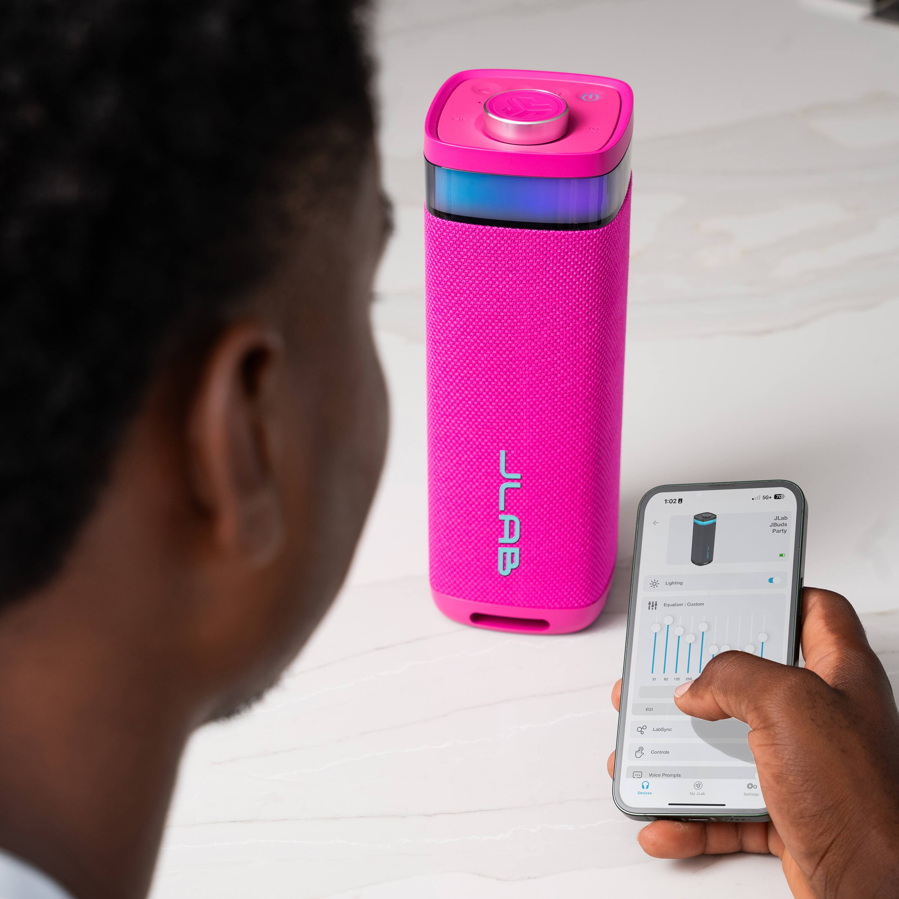 Alt View 3. JLab - JBuds Party Speaker - Pink.