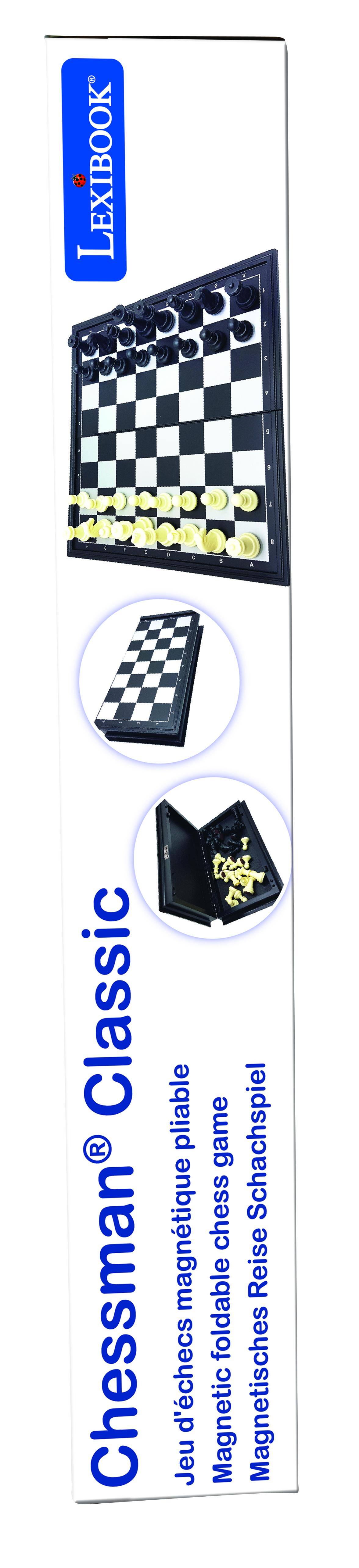 LEXIBOOK  
Chessman Classic  
Jeu d'échecs magnétique pliable  
Magnetic foldable chess game  
Magnetisches pliables Schachspiel  
Magnetisches pliables Schachspiel