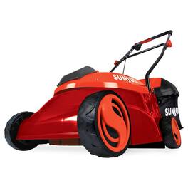Sun Joe - Cordless Lawn Mower, 28V, 14", 10.6 Gal Detachable Bag, MJ401C-XR - Red
